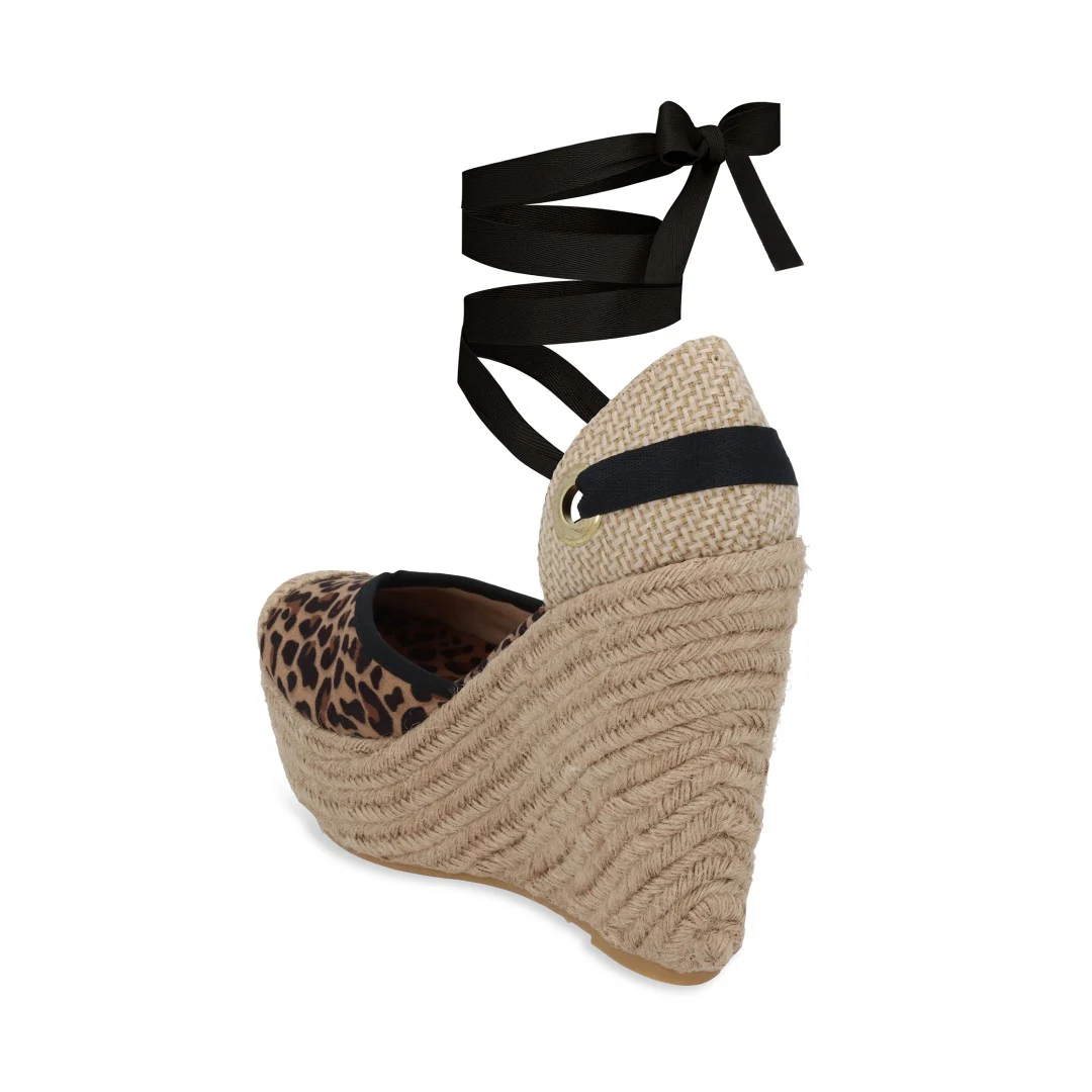 ALPARGATA DE PLATAFORMA ANIMAL PRINT CON CINTA 21551 - Image 5