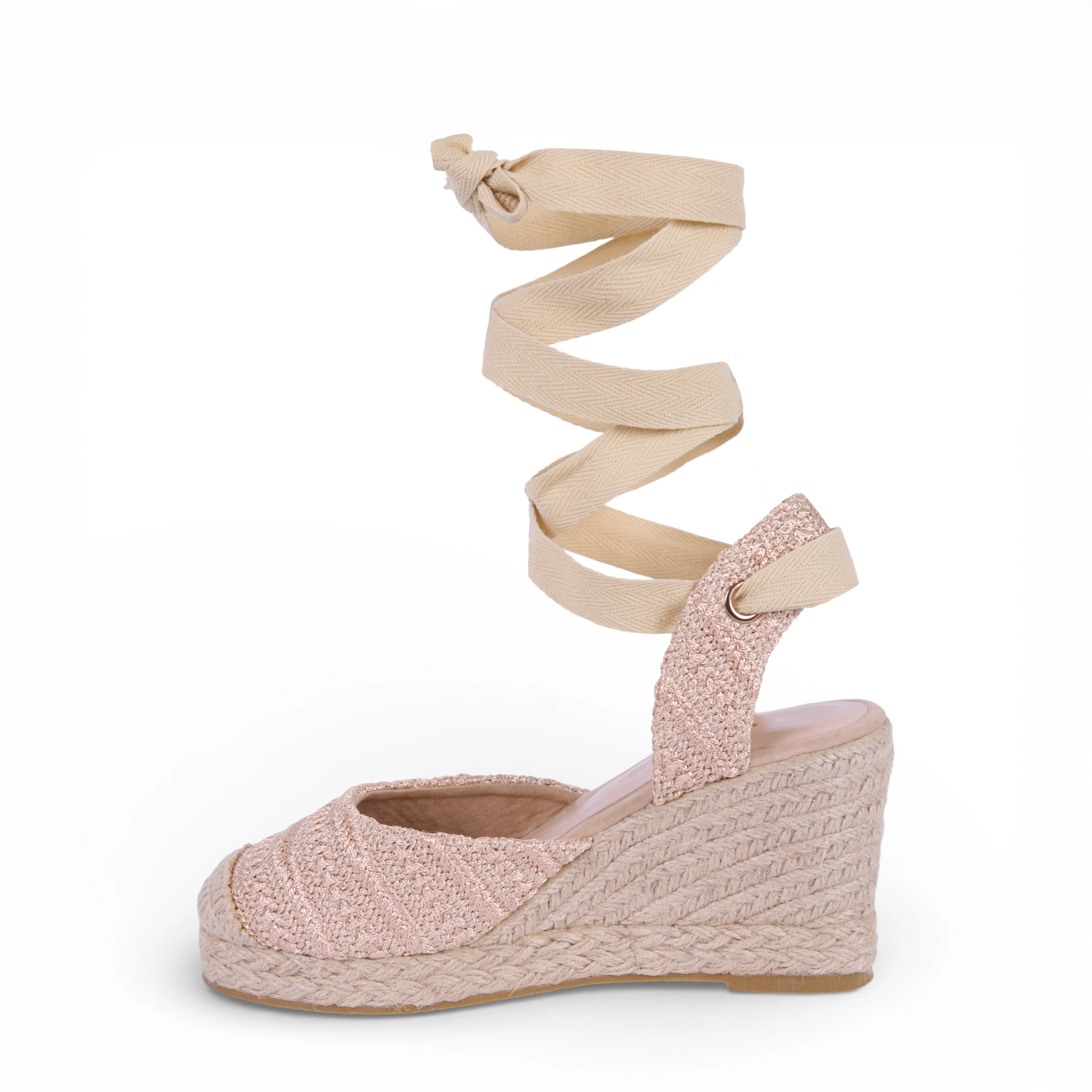 ALPARGATA YUTE PLATAFORMA LÁTIGOS BEIGE 72230 - Image 2