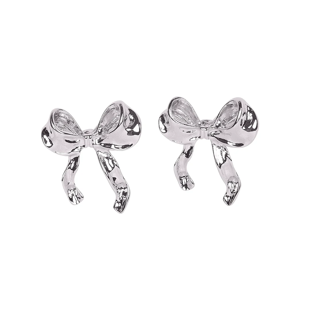 ARETES LAZO ACERO PLATEADO 94056
