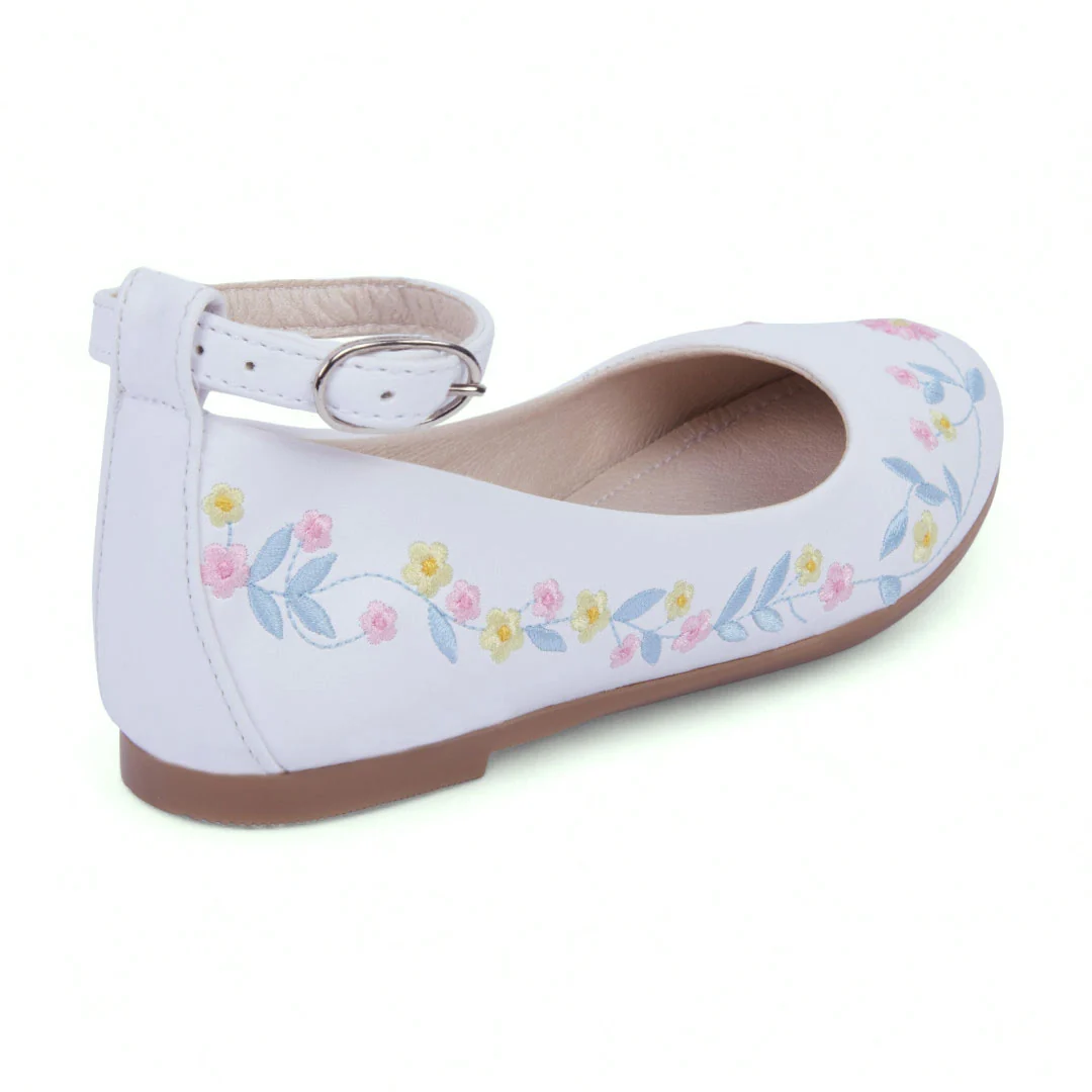 BALERINA CASUAL BLANCA CON FLORES 28610 - Image 3