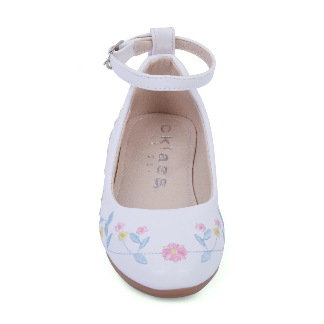 BALERINA CASUAL BLANCA CON FLORES 28610 - Image 4
