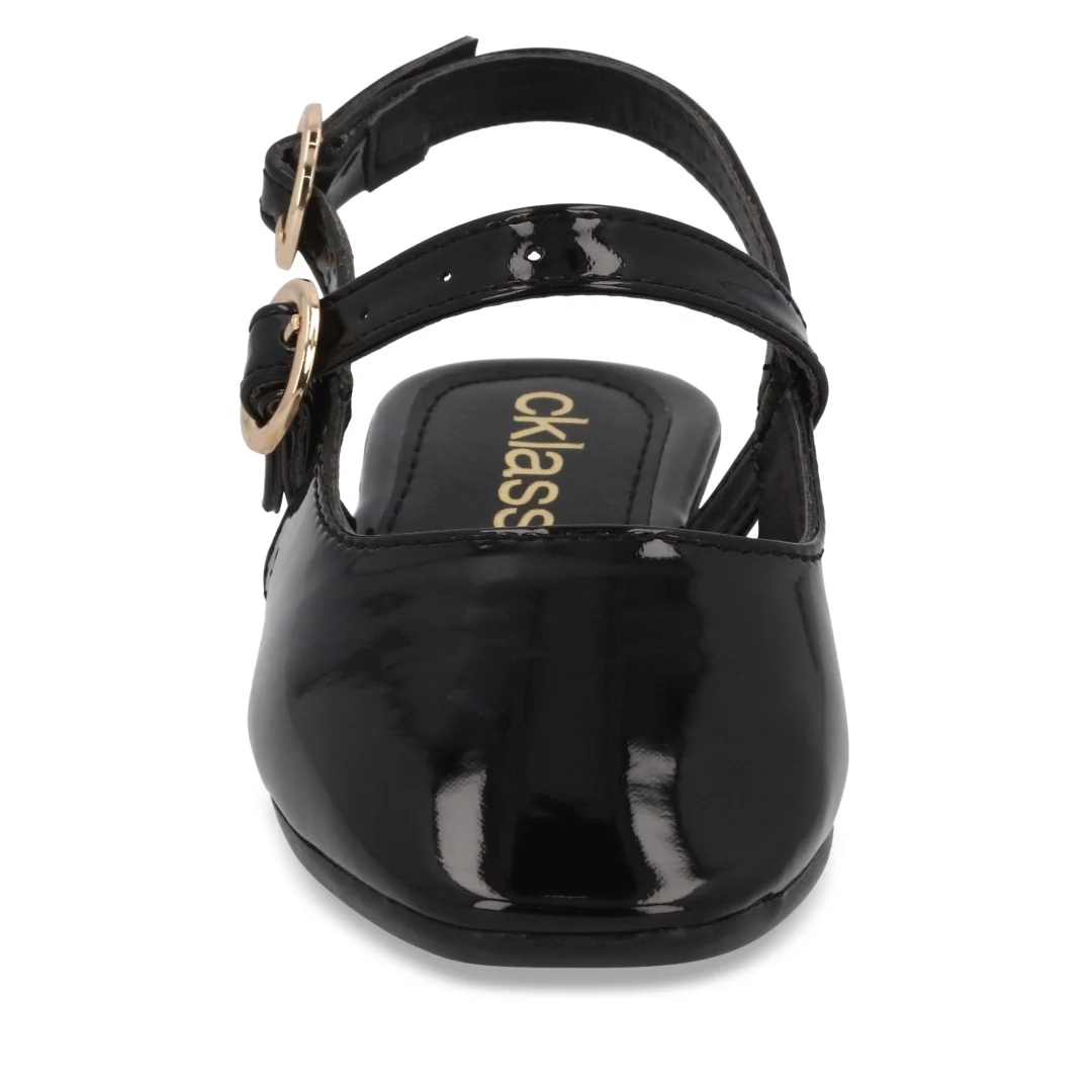 BALERINA CASUAL NEGRO Y ROJO CON ADORNO DUO 729 - Image 5