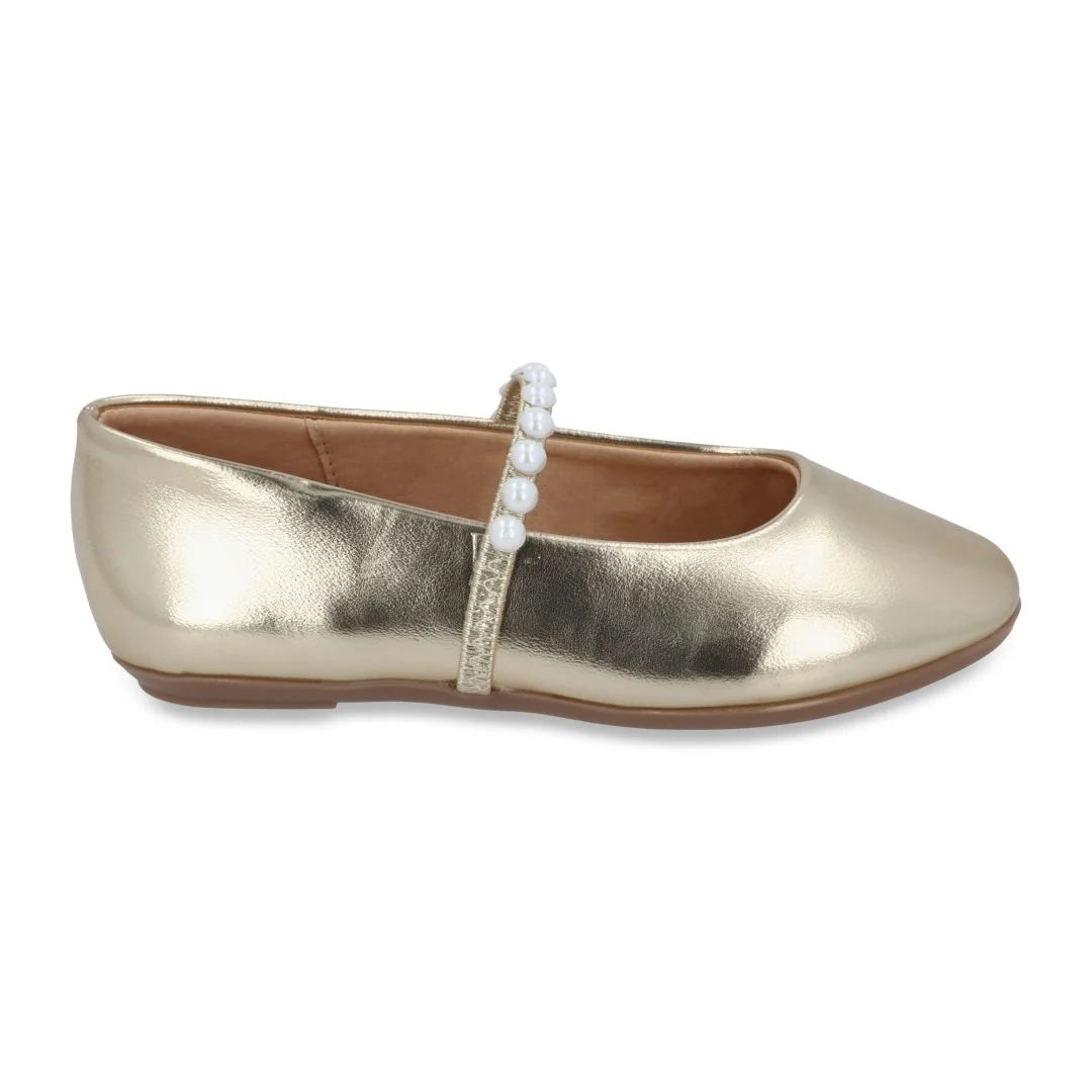 BALERINA CASUAL ORO CON ADORNO 17240 - Image 2