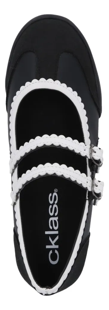Balerina Deportiva Dama Negro Doble Látigo Y Hebilla 33098 - Image 5