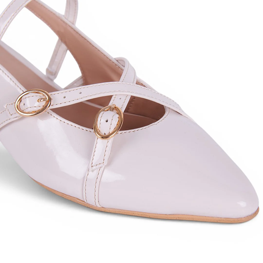 BALERINA DESTALONADA CON HEBILLAS BEIGE 21749 - Image 6