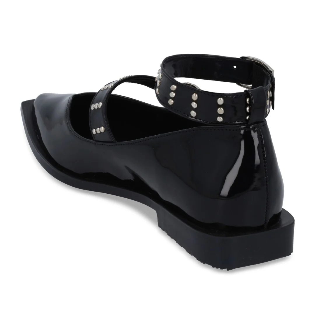 BALERINA PUNTAL NEGRO CON HEBILLAS MUJER 47239 - Image 4