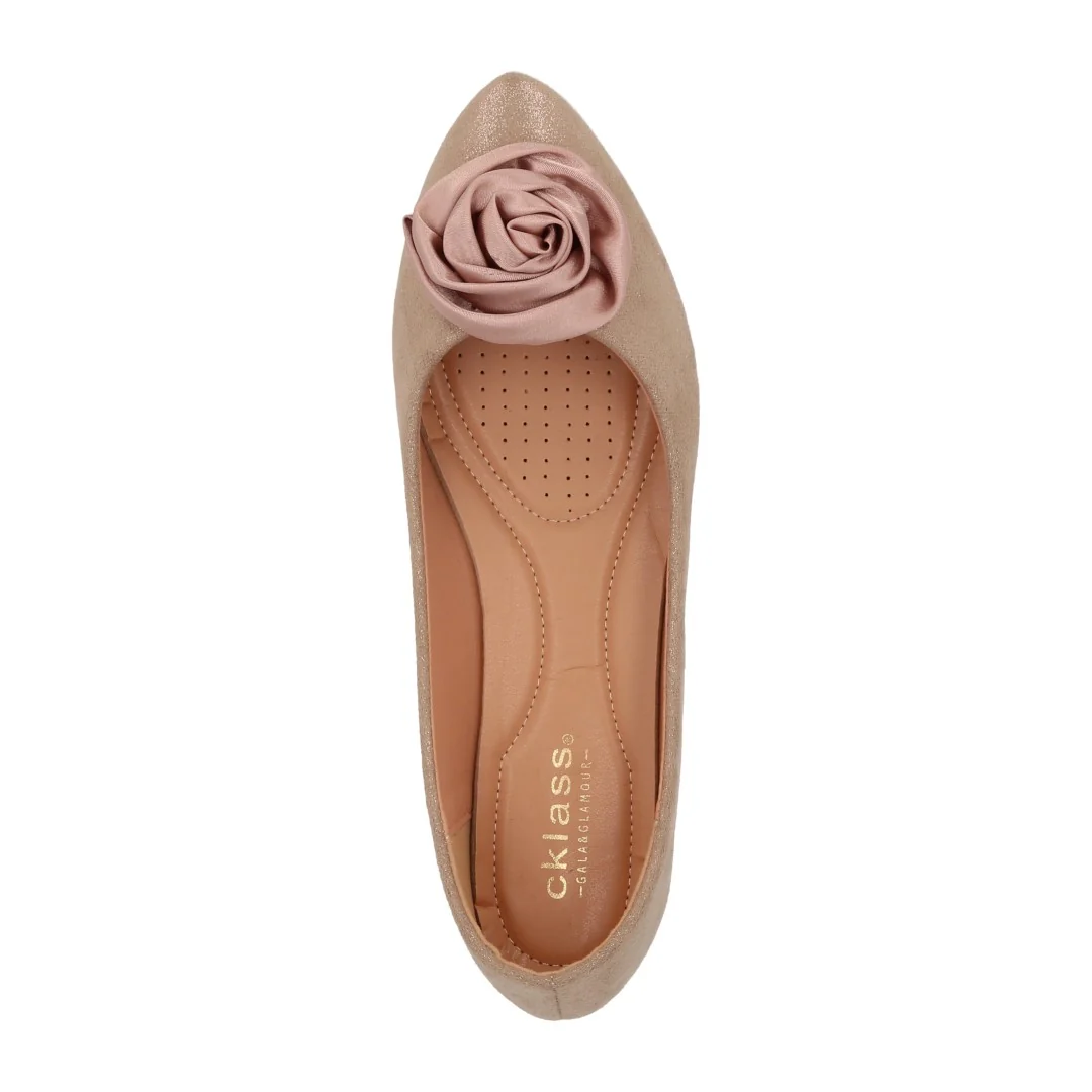BALLERINA DE PISO COBRE CON DETALLE DE FLOR 72024 - Image 5