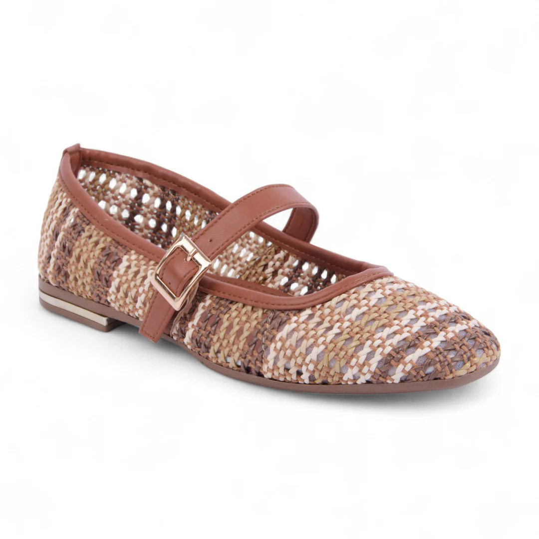 BALLERINA DE PISO MULTICOLOR TEJIDA 10632