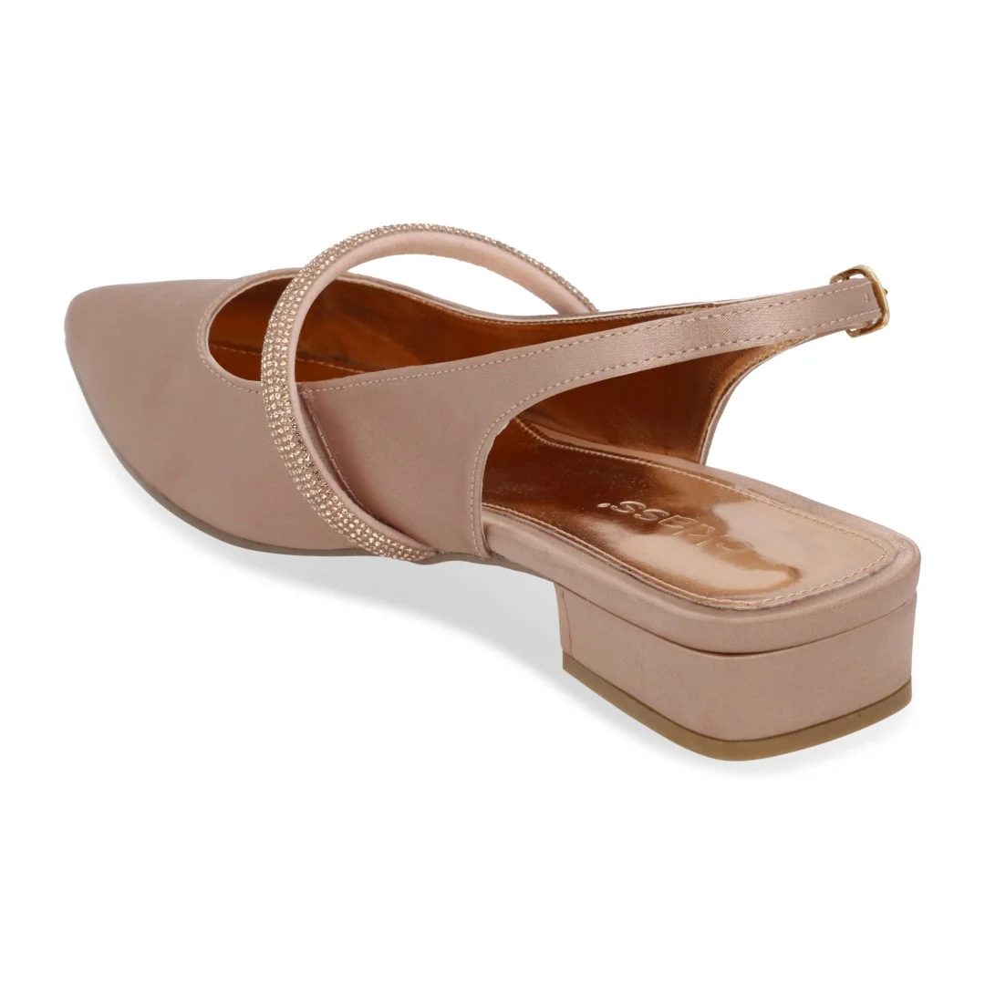 BALLERINA DE TACÓN ORO ROSADO CON TIRA DE BRILLO 48919 - Image 5