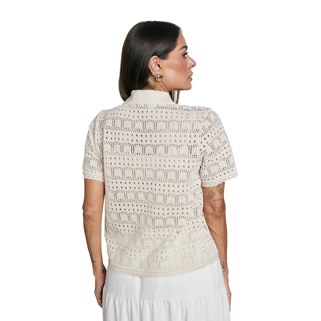 BLUSA BEIGE CROCHET 92110 - Image 3