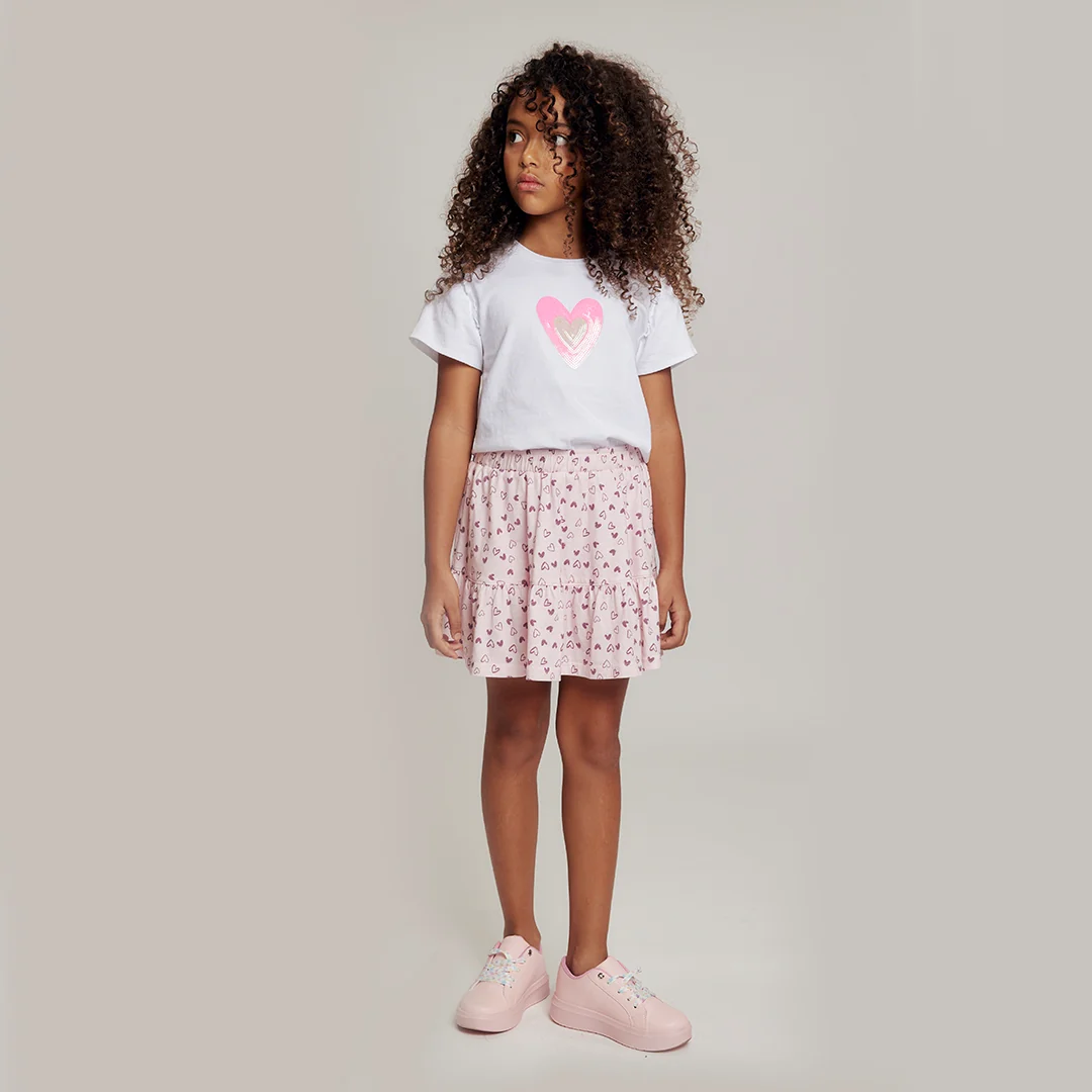 BLUSA BLANCA DE NIÑA CON APLIQUE DE LENTEJUELAS 92068 - Image 2