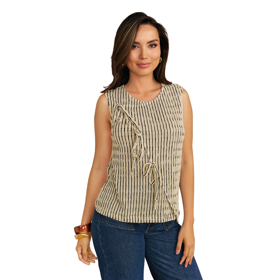 BLUSA CRUZADA TEXTURIZADA MULTICOLOR 99065