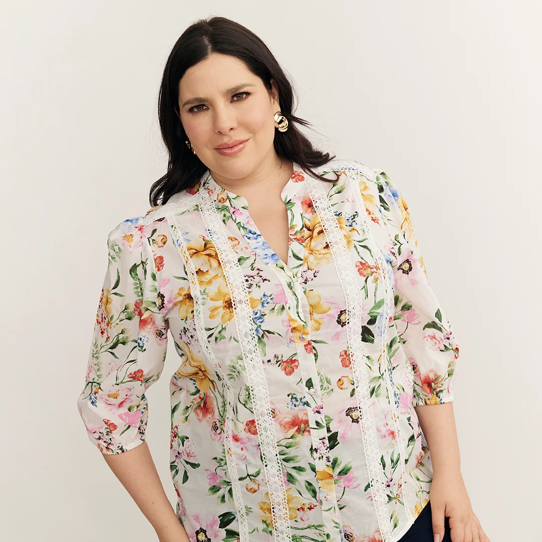 BLUSA FLORAL ENCAJE MULTICOLOR MANGA 3/4 93751 - Image 4
