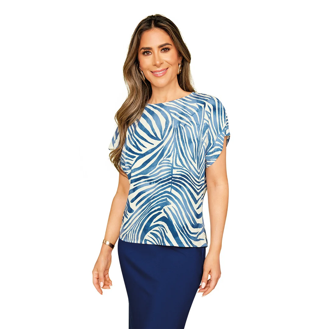 BLUSA MULTICOLOR ESTAMPADA 90590