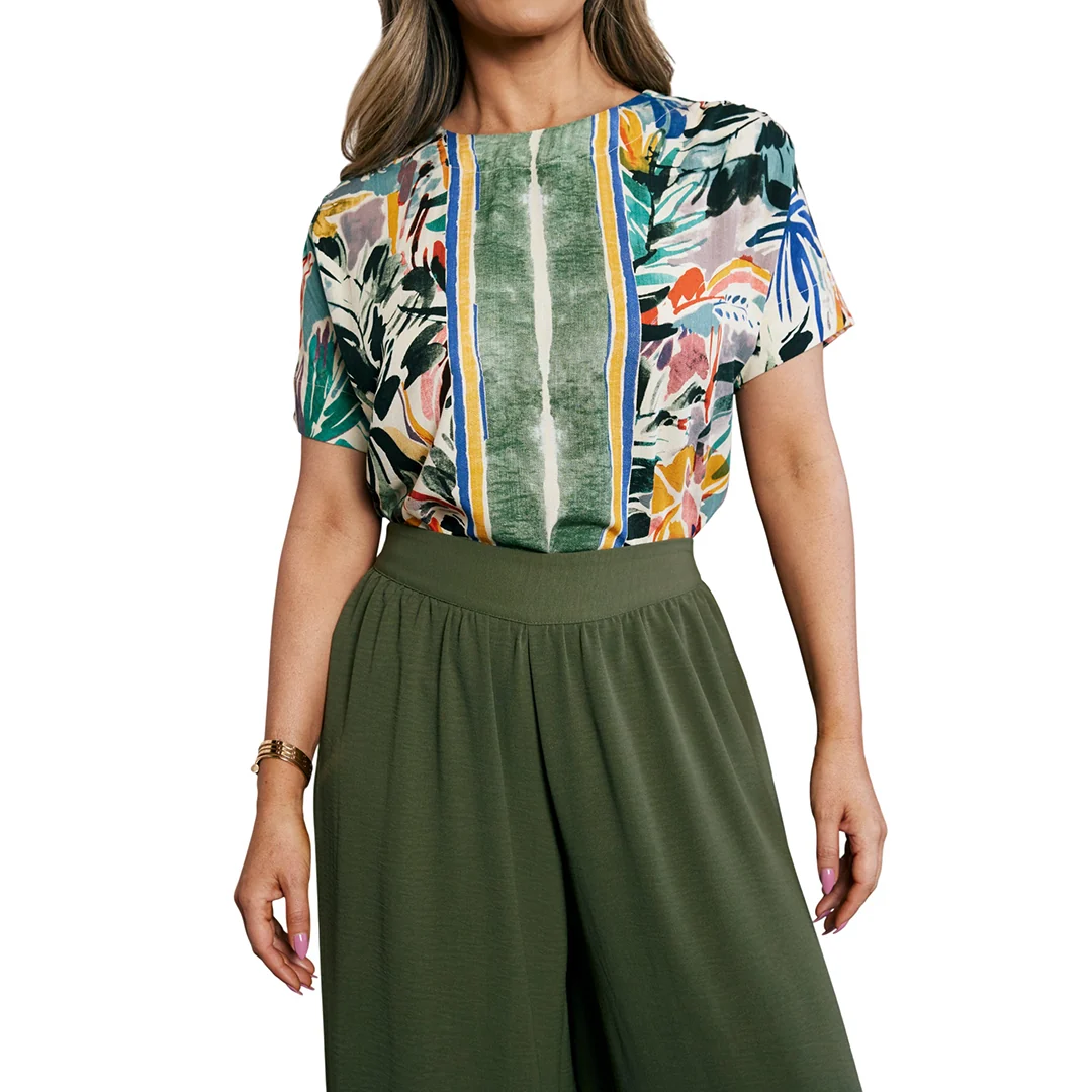BLUSA MULTICOLOR HOMBRO CAÍDO 93666 - Image 4