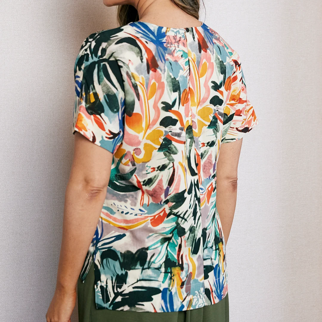 BLUSA MULTICOLOR HOMBRO CAÍDO 93666 - Image 5