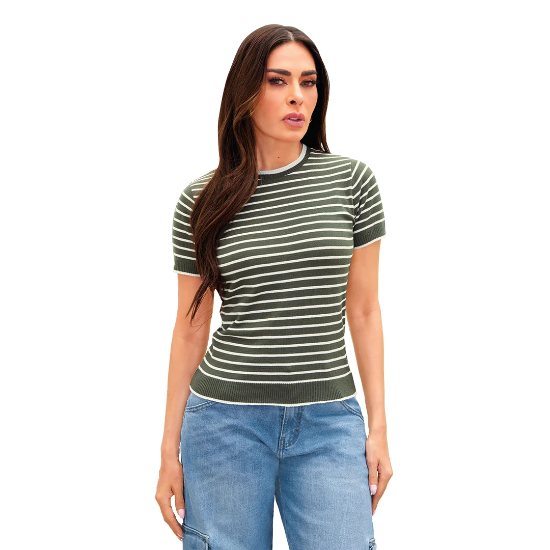 BLUSA MULTICOLOR RAYAS MUJER 64320