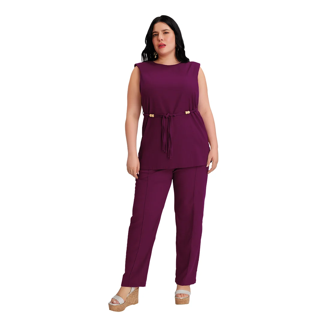 BLUSA TINTO CON CINTURÓN 95128 - Image 2