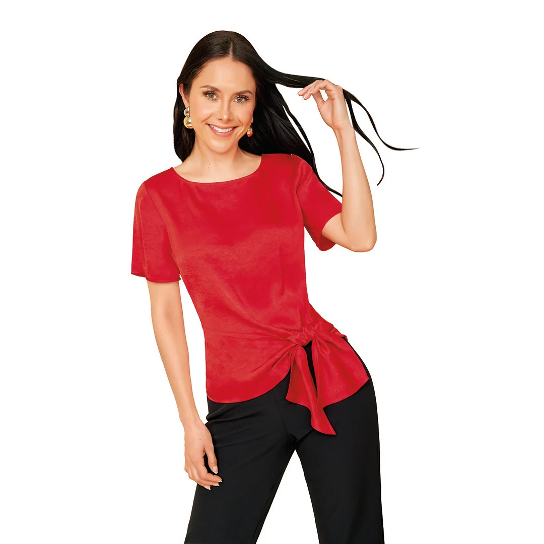 BLUSA ROJA LAZO 90150