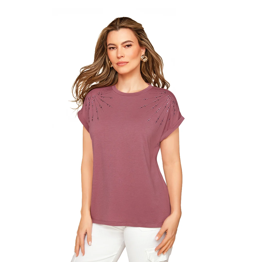 BLUSA ROSA BRILLOS 98996