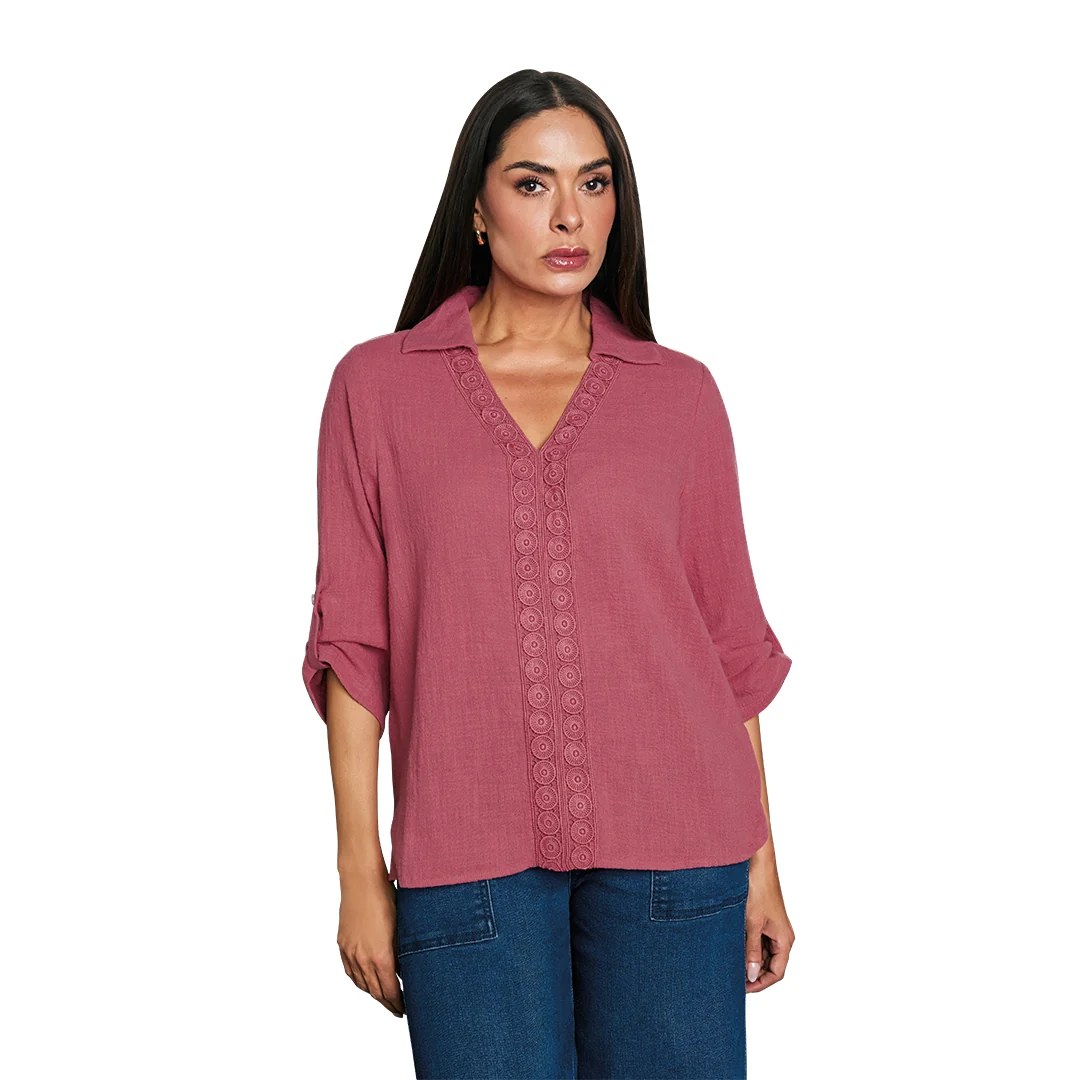 BLUSA ROSA CROCHET 95749