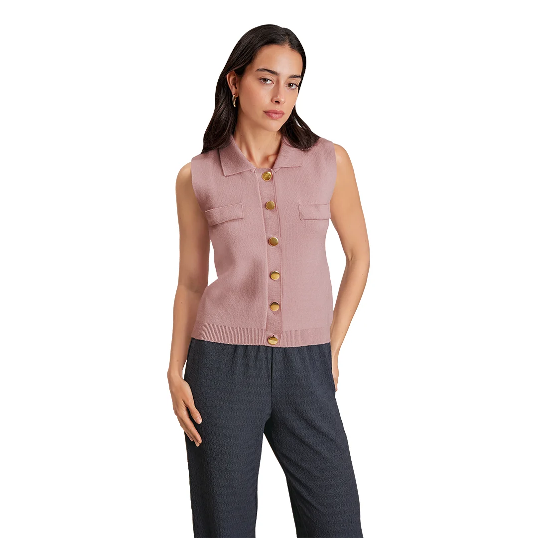 BLUSA ROSA TIPO POLO 21087