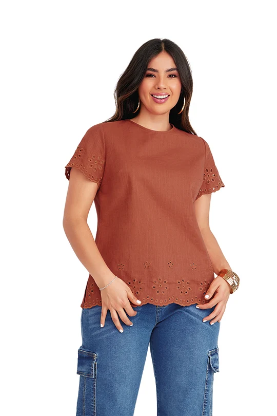 BLUSA SHEDRON DE TIRA BORDADA 91367