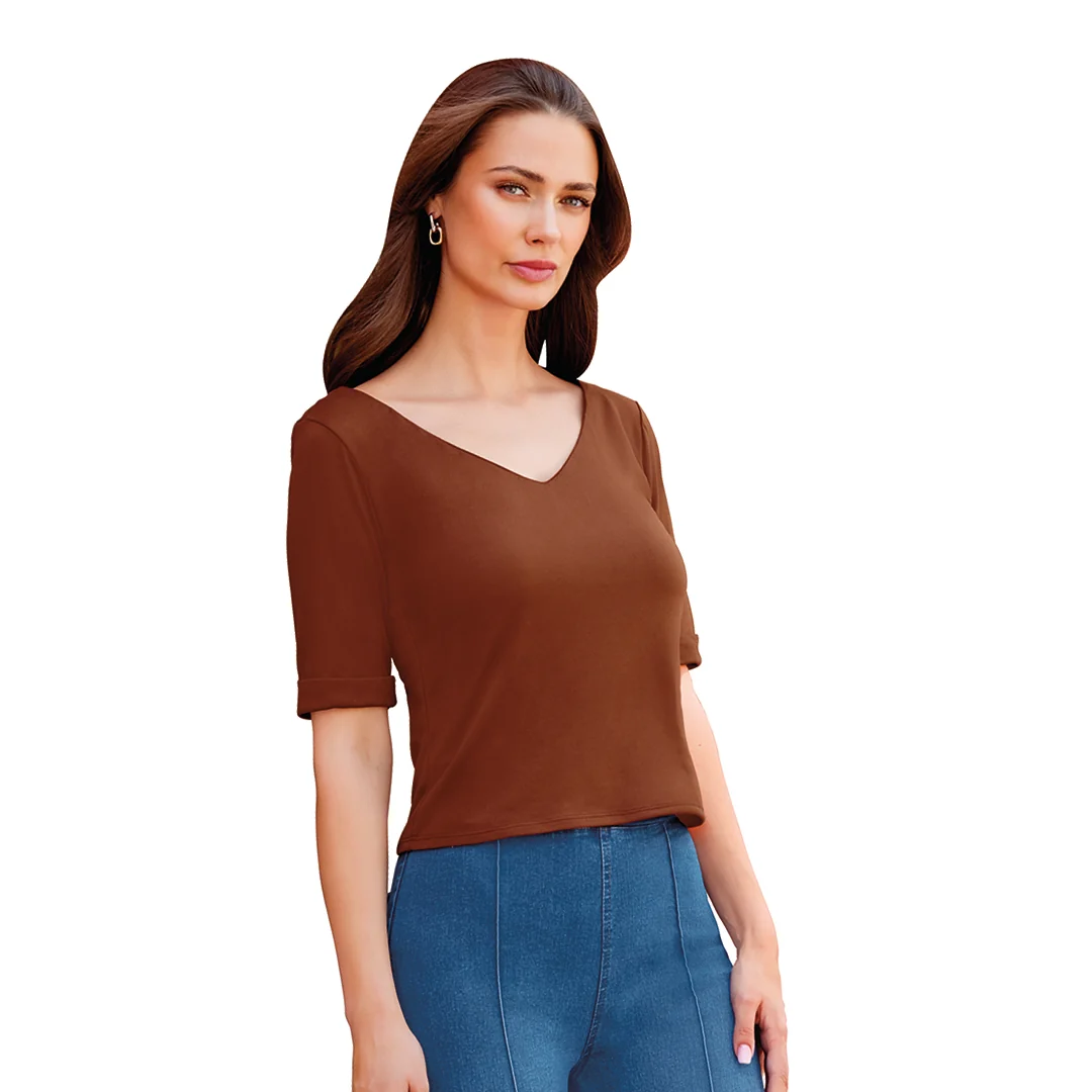 BLUSA SHEDRÓN ESCOTE "V" MUJER 36375