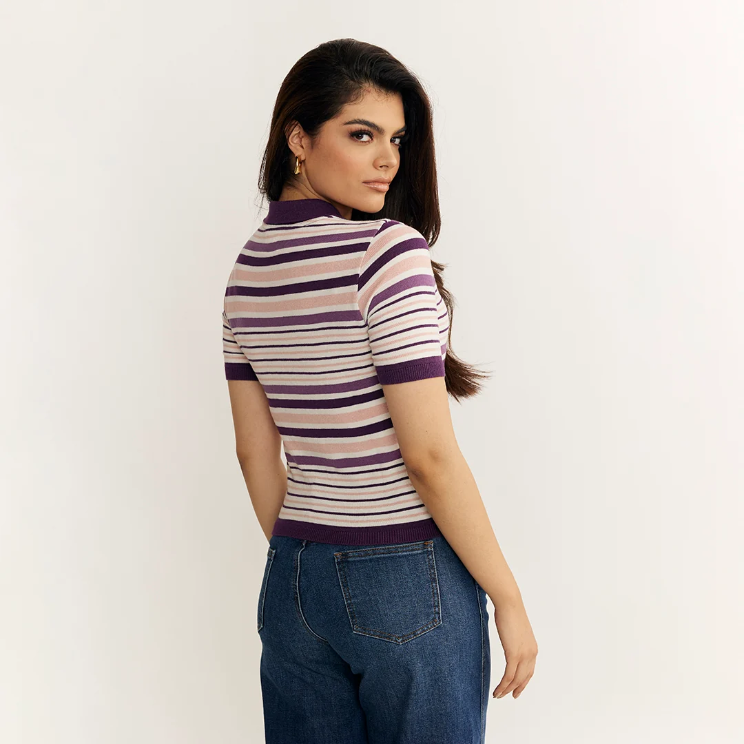 BLUSA TEJIDA RAYAS MULTICOLOR 23276 - Image 3