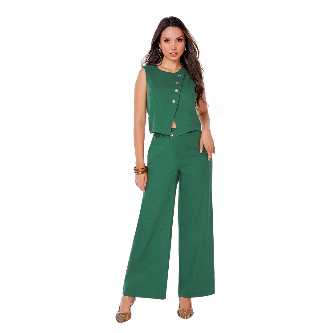 BLUSA TIPO CHALECO CRUZADA VERDE 93733