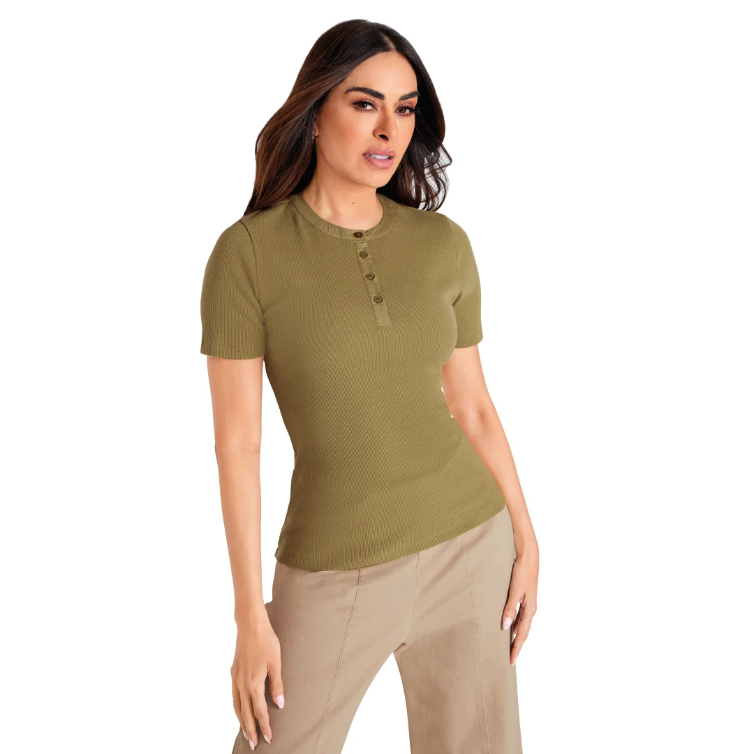 BLUSA VERDE RIB MUJER 90033