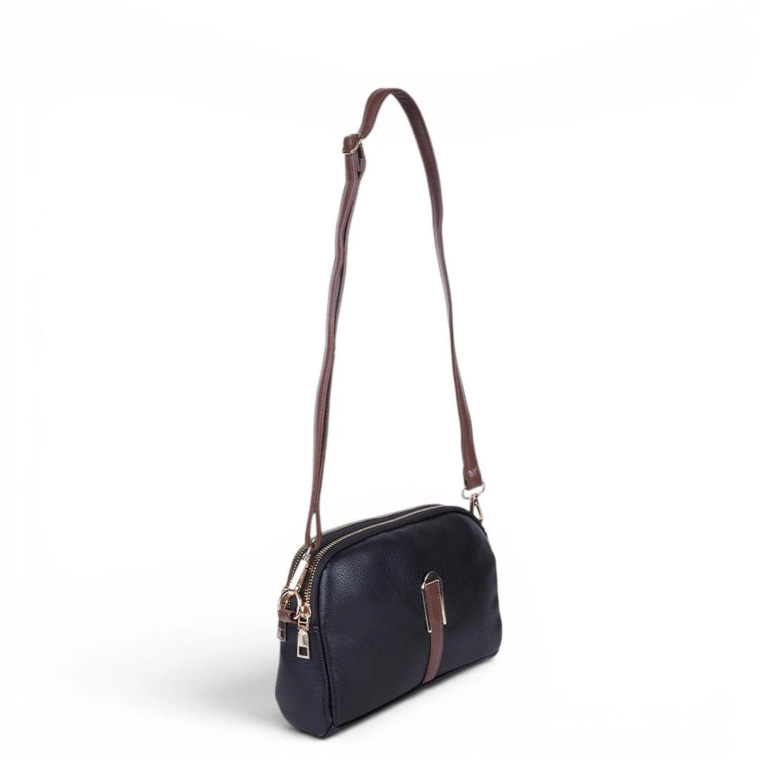 BOLSO CROSSBODY DETALLE FRONTAL NEGRO 83785