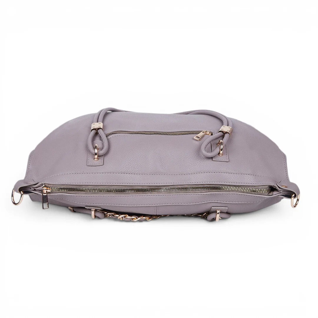 BOLSO TOTE CON CADENA TAUPE 83786 - Image 5