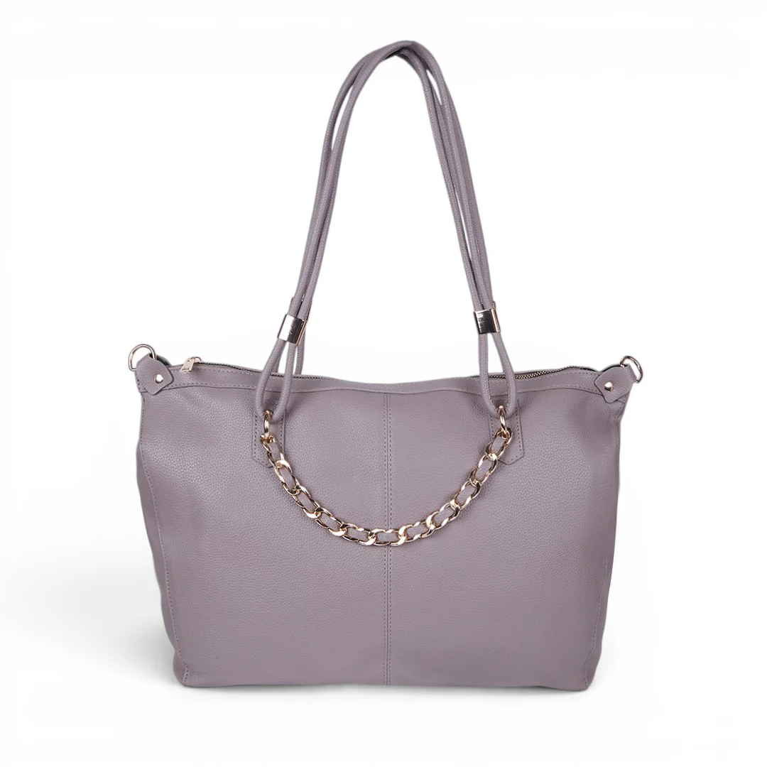 BOLSO TOTE CON CADENA TAUPE 83786 - Image 6