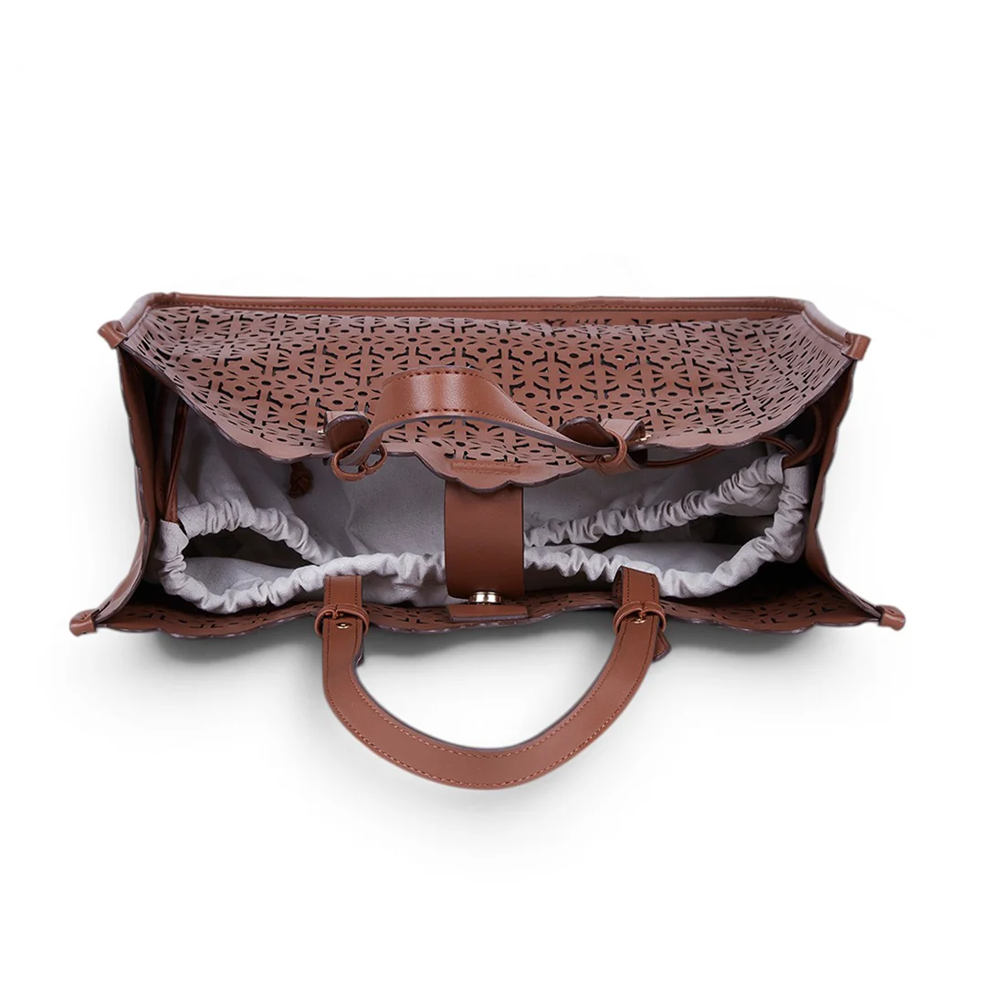 BOLSO TOTE CORTE LÁSER CAFÉ 83774 - Image 6