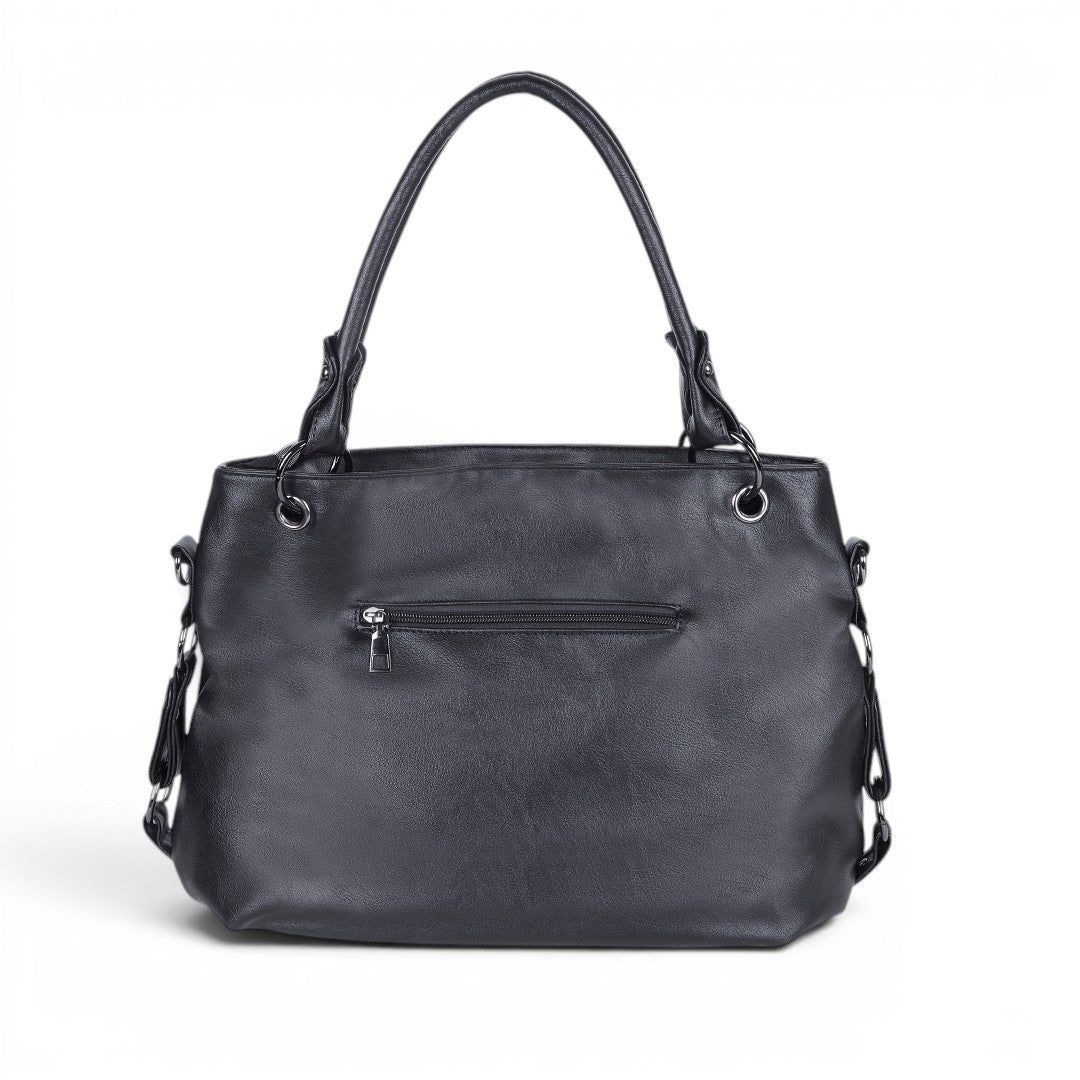 BOLSO TOTE COSTURAS DECORATIVAS NEGRO 83760 - Image 3