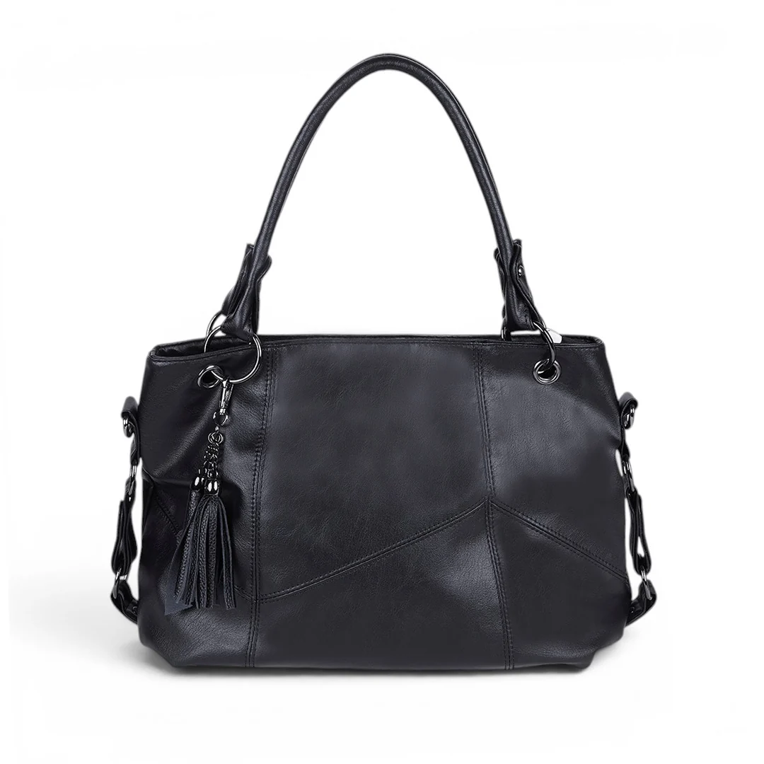 BOLSO TOTE COSTURAS DECORATIVAS NEGRO 83760 - Image 6