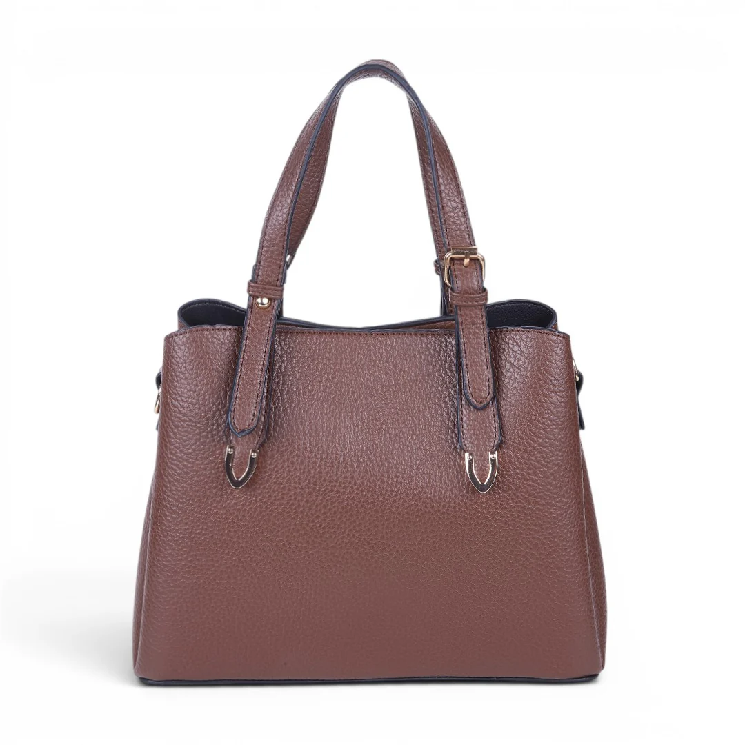 BOLSO TOTE TEXTURIZADO CON ASA CAFÉ 83781 - Image 5