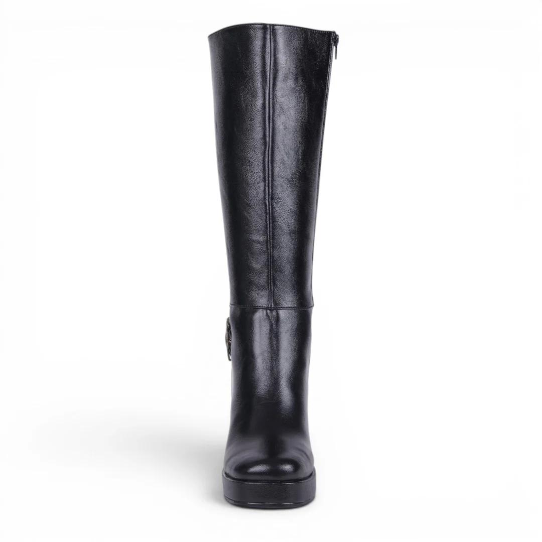 BOTA ALTA MEDIA PLATAFORMA NEGRO 01830 - Image 3