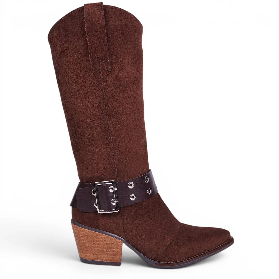 BOTA ALTA CON OJILLOS CAFÉ 39722 - Image 2