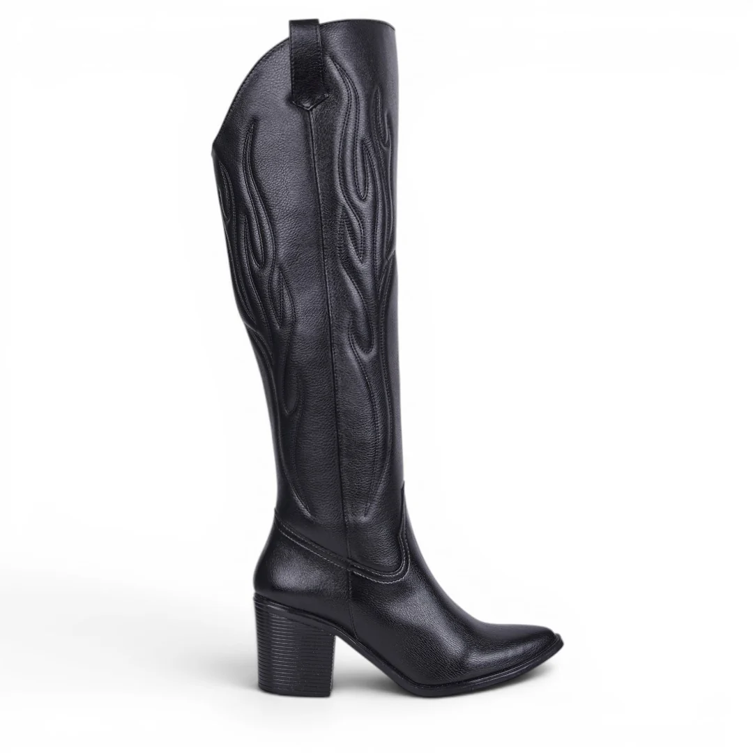 BOTA ALTA CON PESPUNTE NEGRO 01833 - Image 2
