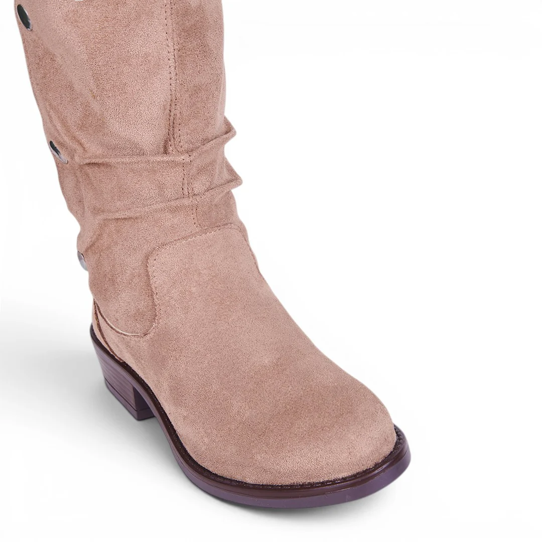 BOTA CON APLICACIONES METÁLICAS TAUPE 55142 - Image 5