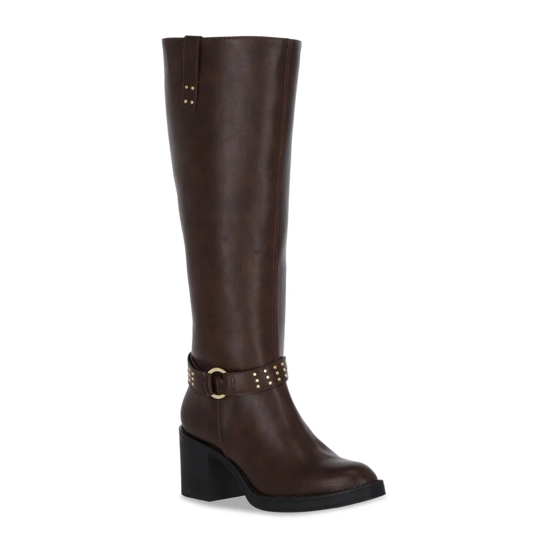 BOTA CAFÉ DE TUBO ALTO CON APLICACIÓN 55135