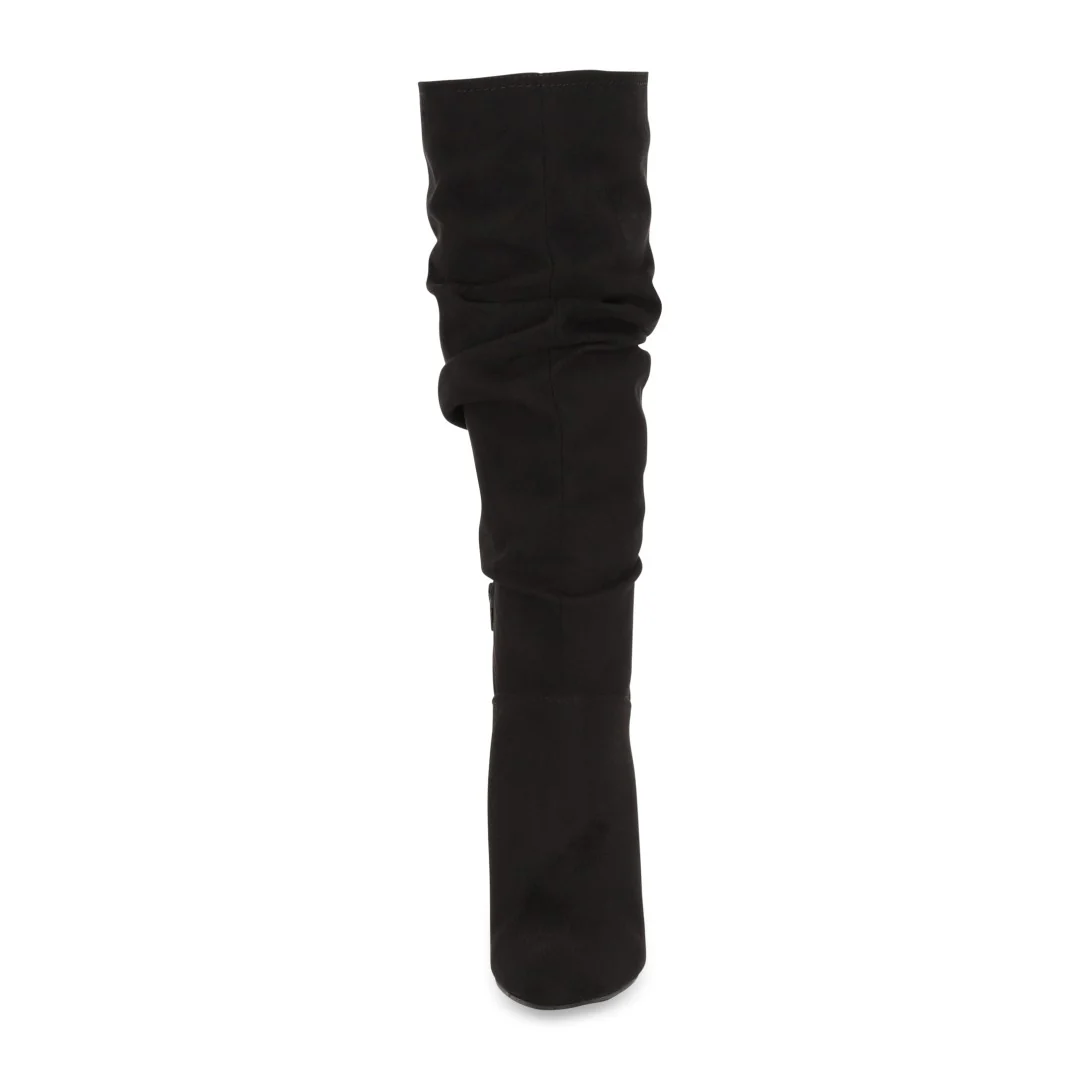 BOTA CASUAL DE TACÓN NEGRO CON TUBO CORRUGADO 01817 - Image 3