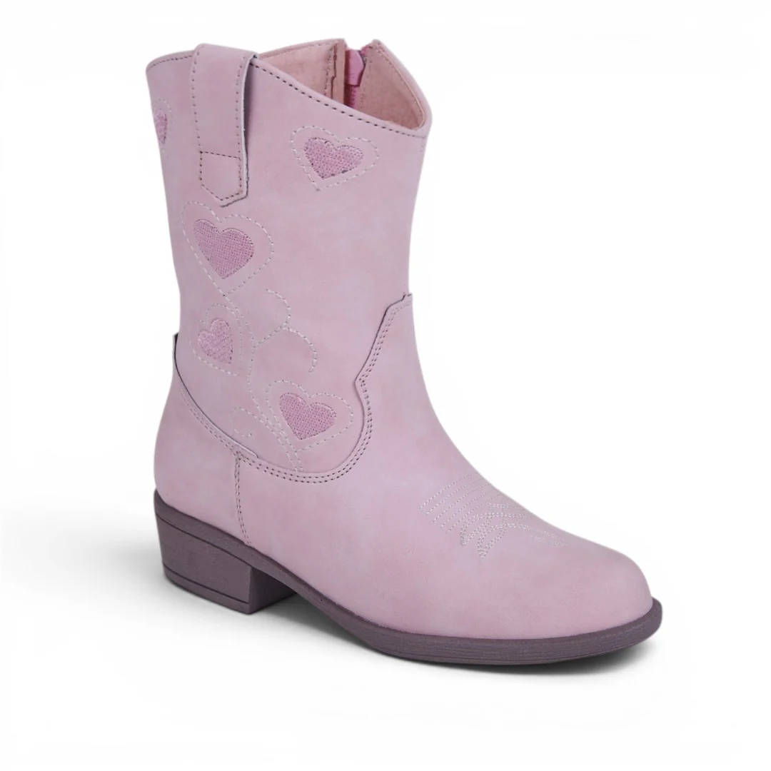 BOTA CON CORAZONES ROSA 20401