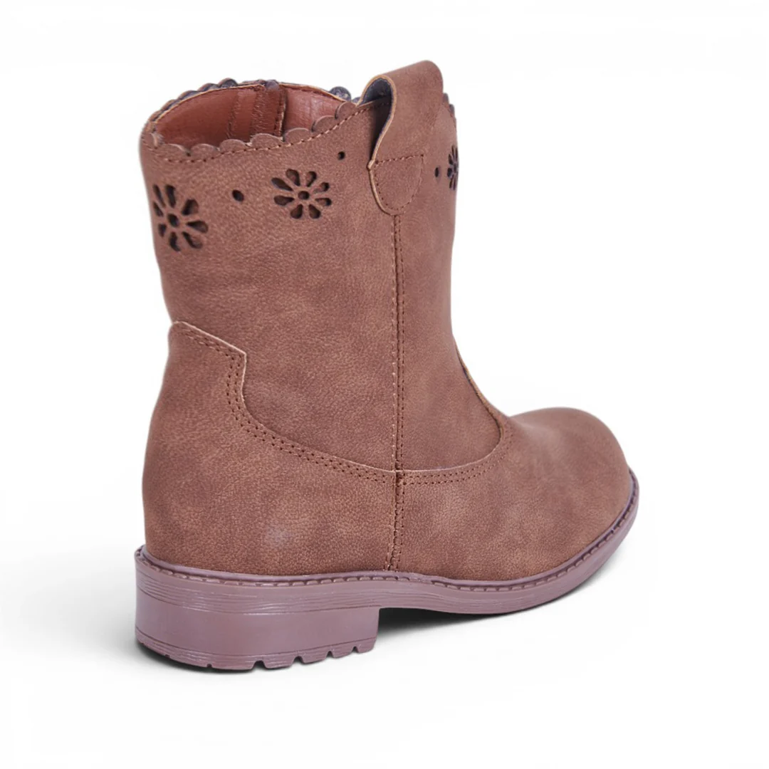 BOTA CON FLORES CAFÉ 07745 - Image 2