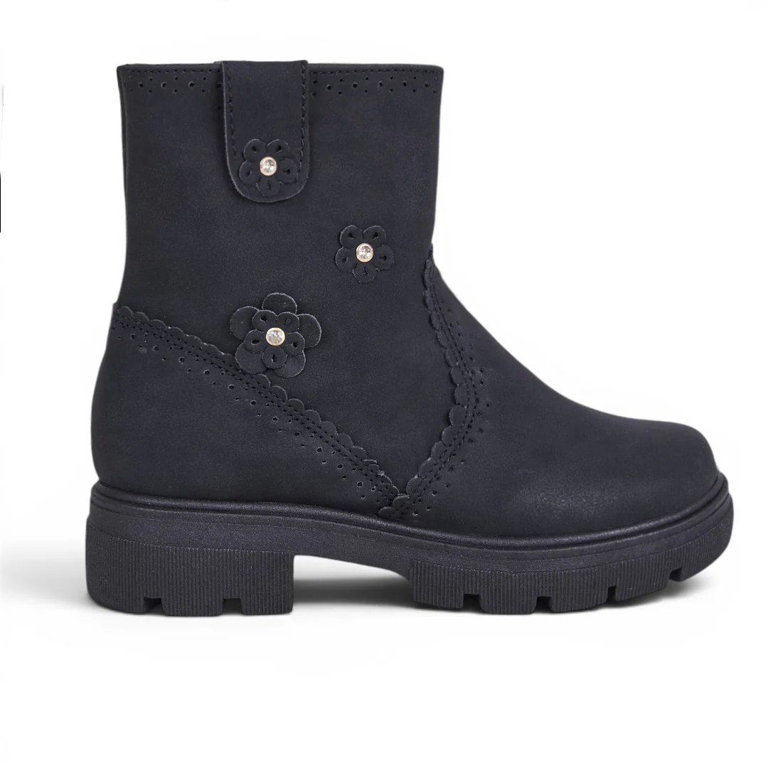 BOTA CON FLORES NEGRO 53718 - Image 2