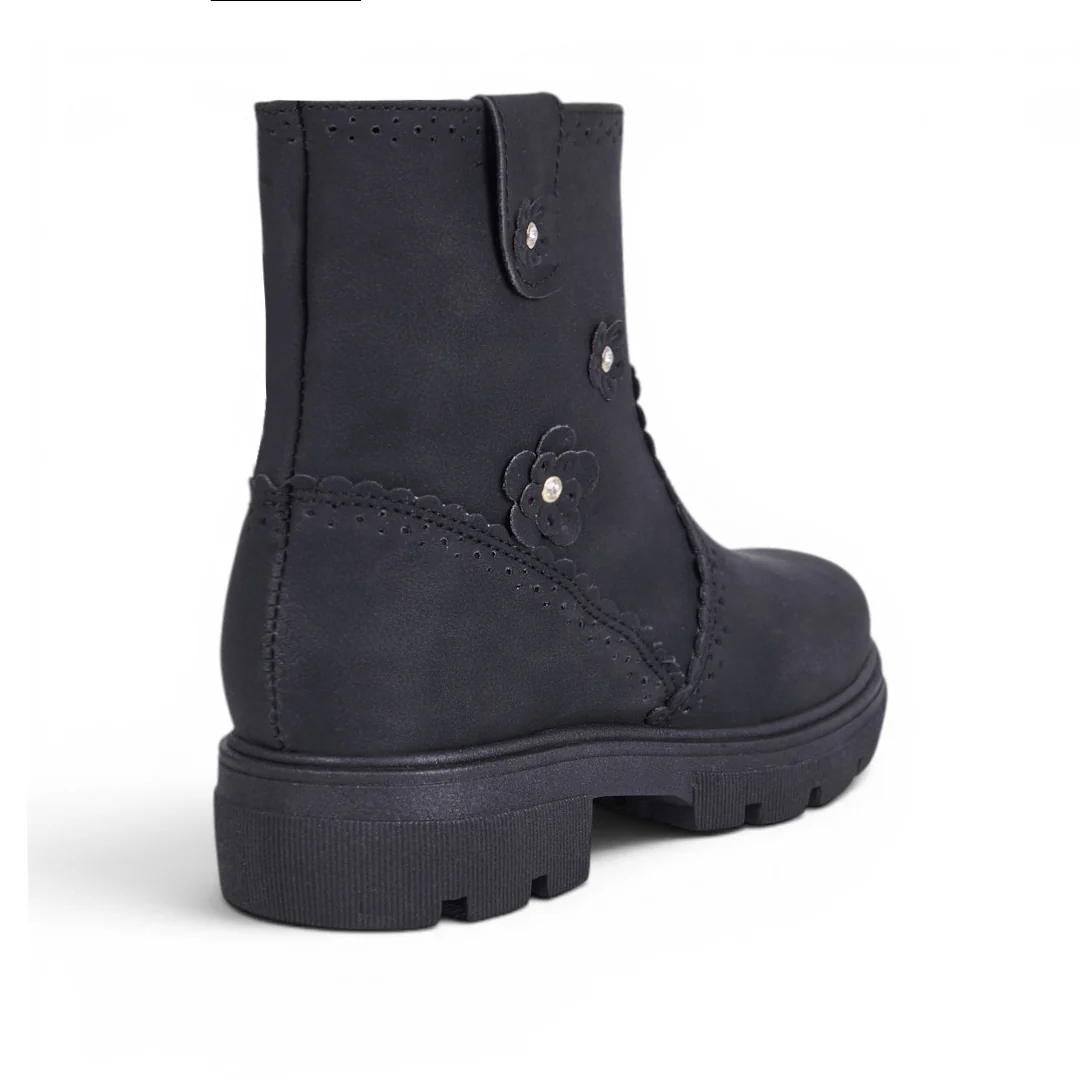 BOTA CON FLORES NEGRO 53718 - Image 3