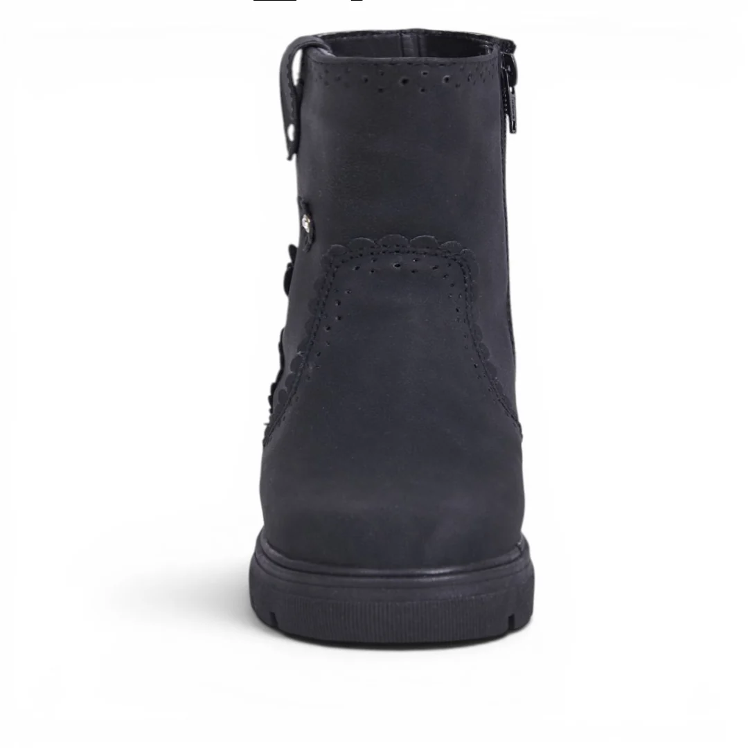 BOTA CON FLORES NEGRO 53718 - Image 6
