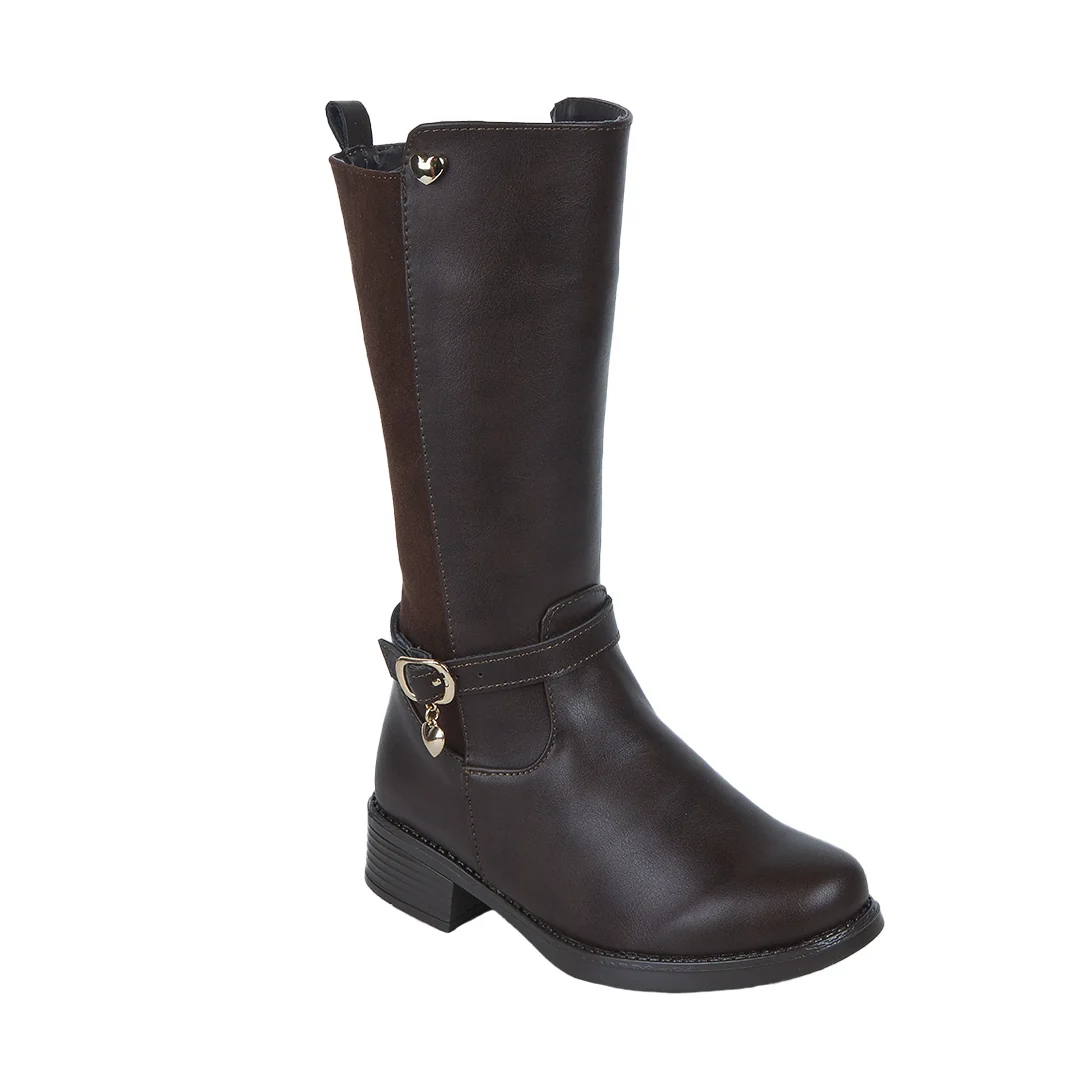 BOTA DE PISO CAFÉ DE TUBO CON HEBILLA 57756